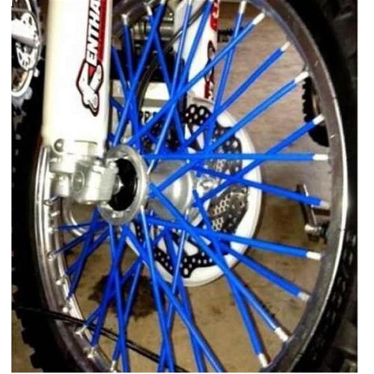 Enjoliveur de rayon bleu pour mecaboite ou moto - Couvre rayons moto