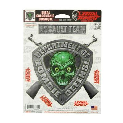 Autocollant Lethal Threat Zombie Defense Vert