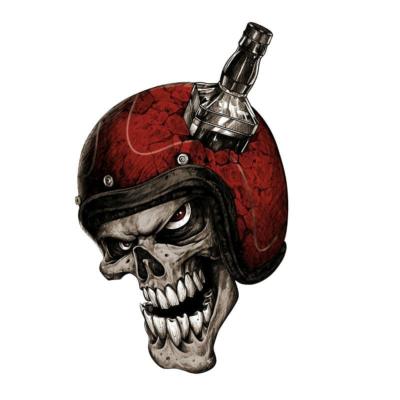 Autocollant Lethal Threat Whiskey Biker Skull